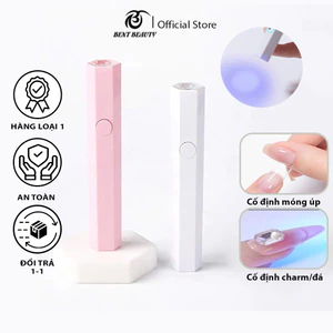 Đèn hơ gel mini 1 bóng led dạng bút gọn nhẹ sạc type c khô nhanh dán charm móng úp siêu tiện