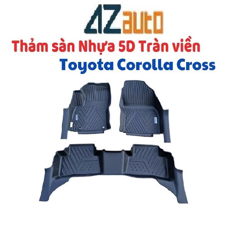 Thảm lót sàn nhựa TPE 5D xe Toyota Corolla Cross 2022-2025 tràn viền hàng cao cấp