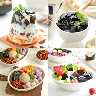 Bột thạch đen 50g, bột sương sáo, nguyên chất, dai giòn, không đắng, dùng nấu chè, pha trà