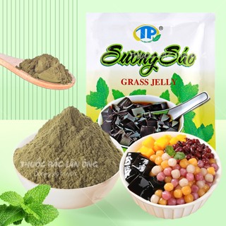 Bột thạch đen 50g, bột sương sáo, nguyên chất, dai giòn, không đắng, dùng nấu chè, pha trà