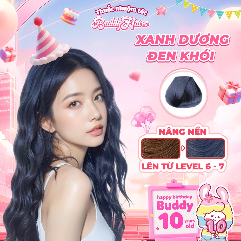 Thuốc nhuộm tóc màu xanh khói