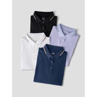 Áo thun polo nữ vải siêu co giãn YODY bo cổ dệt vải waffle thoáng khí chạm mát WCPO25S035