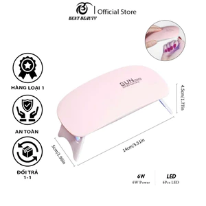 Đèn hơ móng tay Mini SUN 6 bóng LED USB, gấp gọn tiện lợi, hơ gel khô nhanh hiệu quả