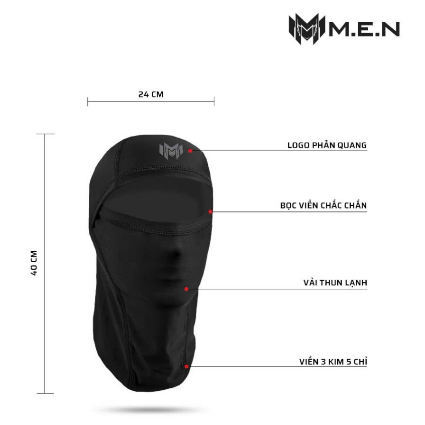 Khăn che đầu kiểu mới 3IN1/ men full đen ngầu [KHO SỈ]