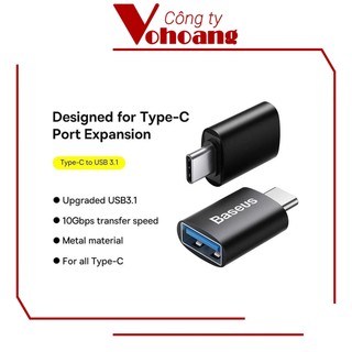 Đầu chuyển OTG cao cấp Baseus TypeC to USB-A LVL002