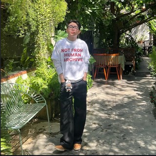 Áo thun MMESTLINE "NOT FROM HUMAN" form Boxy vải Premium Cotton