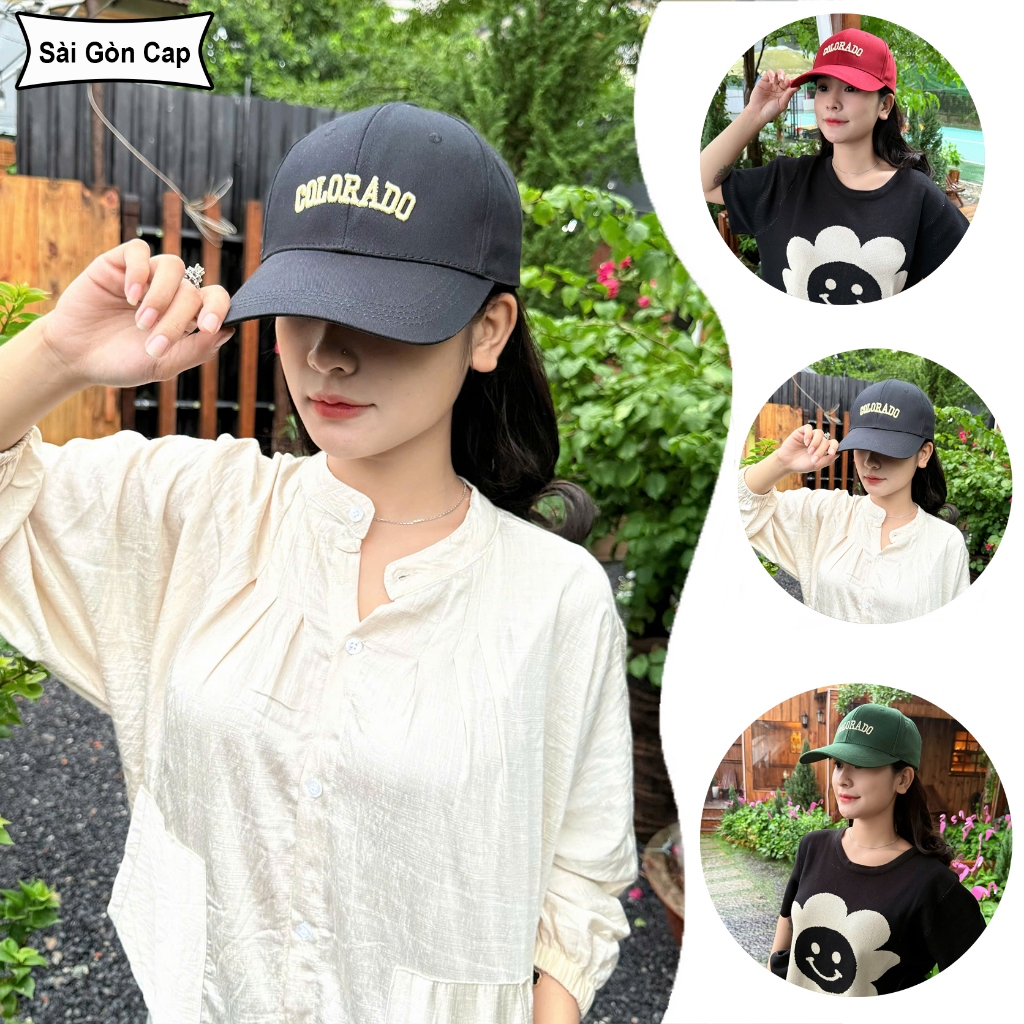 Mũ lưỡi trai | Nón kết thêu chữ COLORADO chất Kaki thời trang cao cấp Form Unisex Nam Nữ