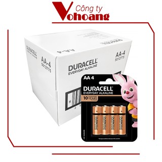Hộp 12 Vỉ 4 pin tiểu AA Duracell Alkaline Everyday chính hãng