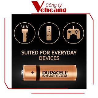 Thùng 48 Vỉ 4 pin tiểu AA Duracell Alkaline Everyday chính hãng