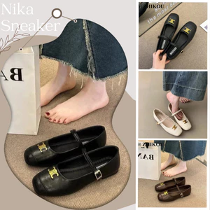 Giày Búp Bê Nữ, Giày Đế Bằng Bệt Chữ X Đủ Màu Đen Kem Nâu Đế Chống Trơn Trượt || Mã N10