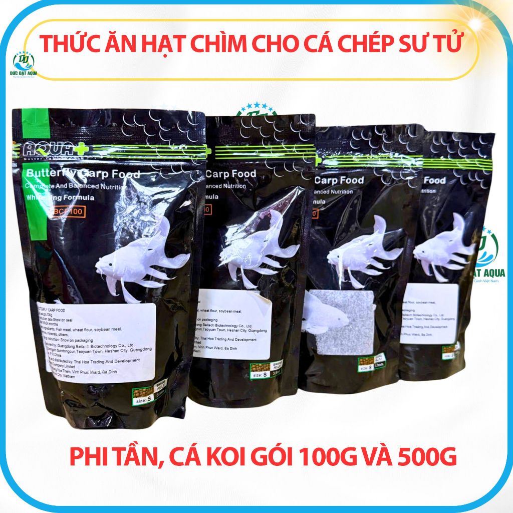 Thức ăn hạt chìm cho cá chép sư tử,phi tần, cá koi gói 100g và 500g nổi tiếng trên thị trường 6