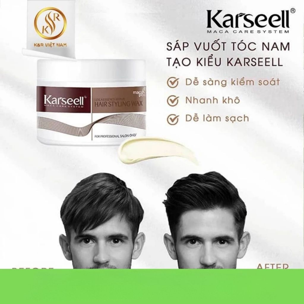 Sáp vuốt tóc nam nữ Karseell 100g tạo kiểu dễ dàng tóc nam nữ giúp giữ nếp tốt không bết dính