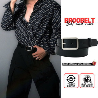 Thắt lưng nam nữ HT2 bản nhỏ có lỗ bấm KÈM PHỤ KIỆN dây nịt Broobelt unisex chất liệu da pu TL83