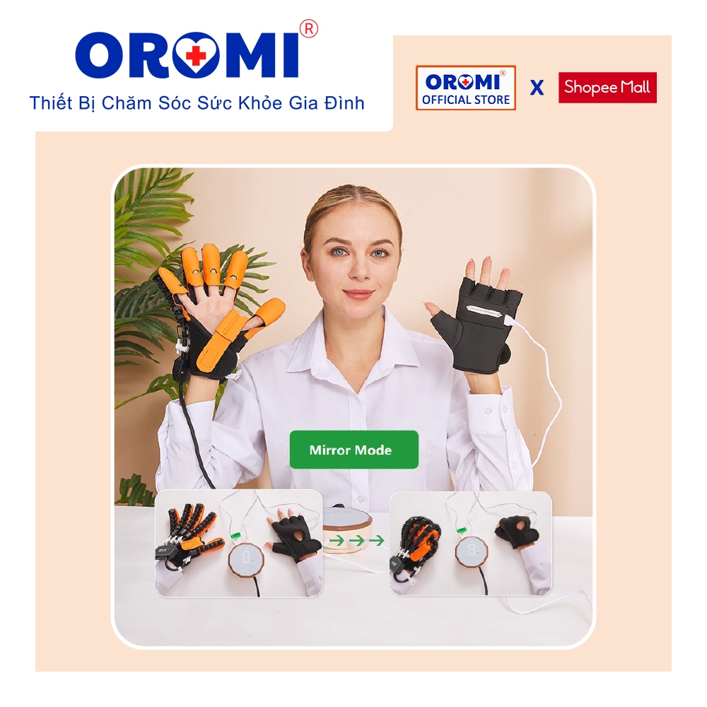 Máy tập tay phục hồi chức năng OROMI 965 - Găng tay Robot, Máy co bóp tay tự động cho người bị liệt