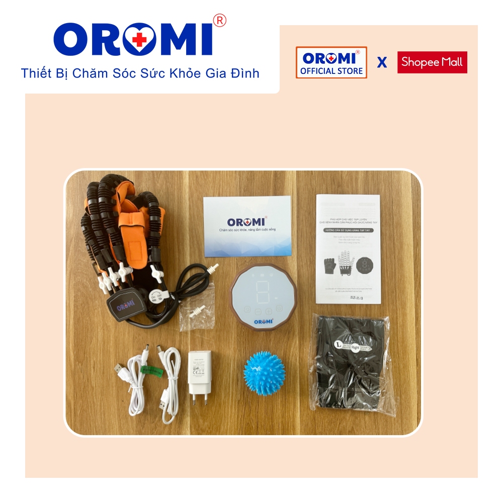 Máy tập tay phục hồi chức năng OROMI 965 - Găng tay Robot, Máy co bóp tay tự động cho người bị liệt