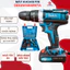 Máy Khoan PIN DESAWI/ MARKITA 72v Khoan Tường, Bắt Vít, Bắn tôn kèm Phụ Kiện 24 Món