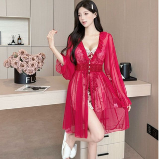 AC01 Áo Choàng ren cổ V- neck phong cách tiểu thu quyến rũ từ Phương Linh Underwear