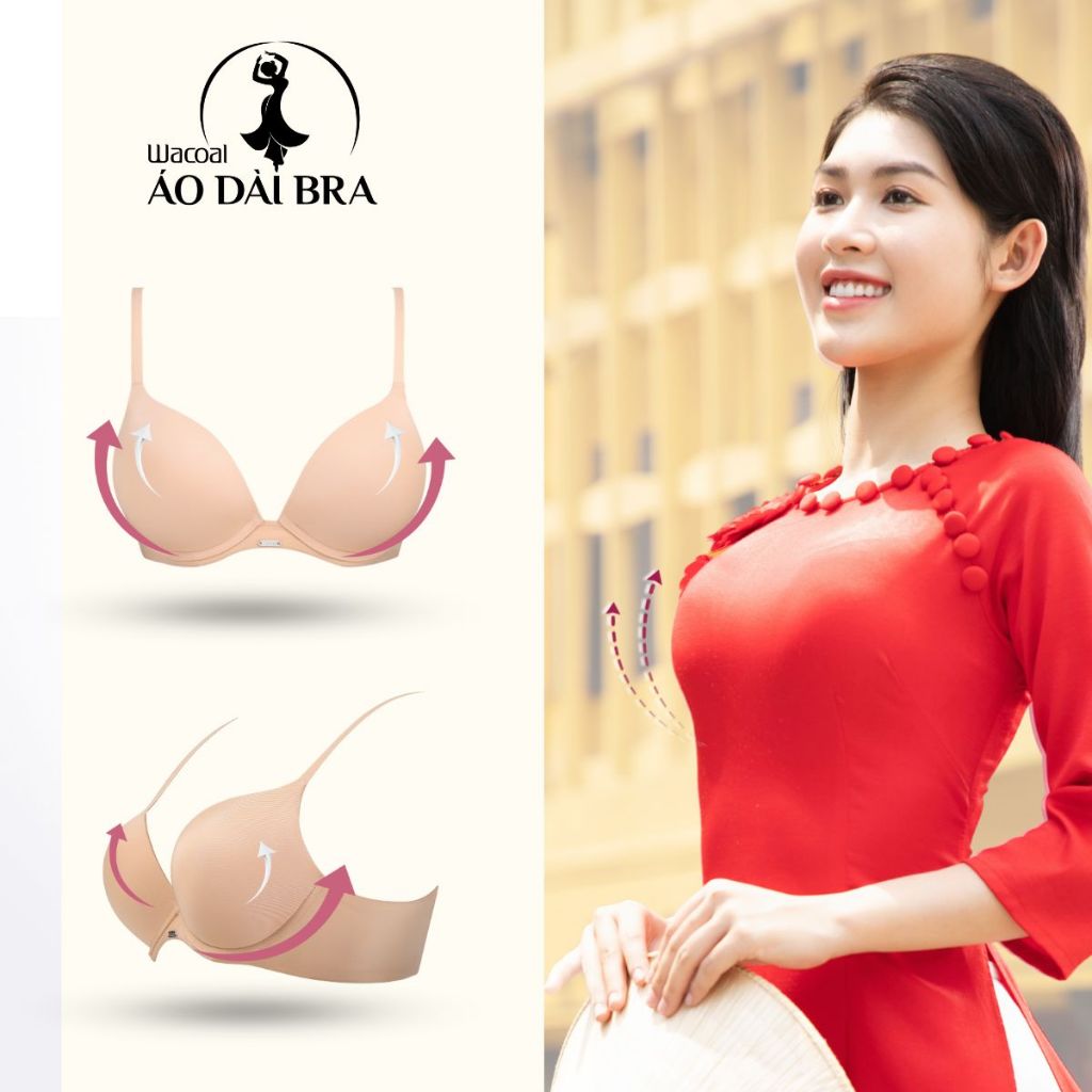 Áo ngực nữ Wacoal IIB5395 mút dày 3cm nâng ngực có gọng dây vai cố định - IB5395