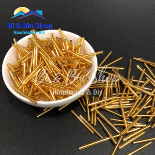 Gói 25g Cườm Khúc Cườm Ống Trúc Dài Đính Kết Trang Phục, Làm Phụ Kiện Thời Trang