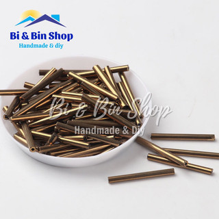 Gói 25g Cườm Khúc Cườm Ống Trúc Dài Đính Kết Trang Phục, Làm Phụ Kiện Thời Trang