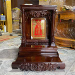 [TRÀM] Bàn thờ thần tài ông địa tủ thờ thần tài gỗ tràm lân chầu uy nghiêm đình hộp mâm hổ phù dày đẹp rẻ — ảnh 4