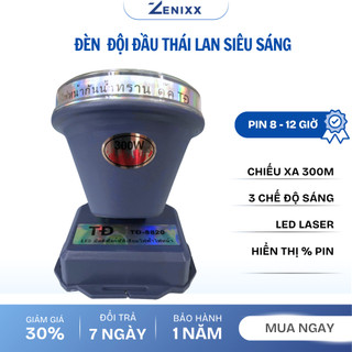 Đèn Pin Đội Đầu Siêu Sáng Thái Lan Pin Trâu 8 - 12 tiếng, chiếu xa 300M, Đèn Pin đội đầu TĐ 8820
