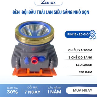 Đèn Pin Đội Đầu Siêu Sáng Pin Trâu Thái Lan Pin Trâu 15 - 20 tiếng, chiếu xa 200M, Đèn Pin đội đầu TĐ 8521