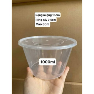 1 thùng tô nhựa 300c kèm nắp 800ml .1000ml