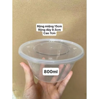 1 thùng tô nhựa 300c kèm nắp 800ml .1000ml