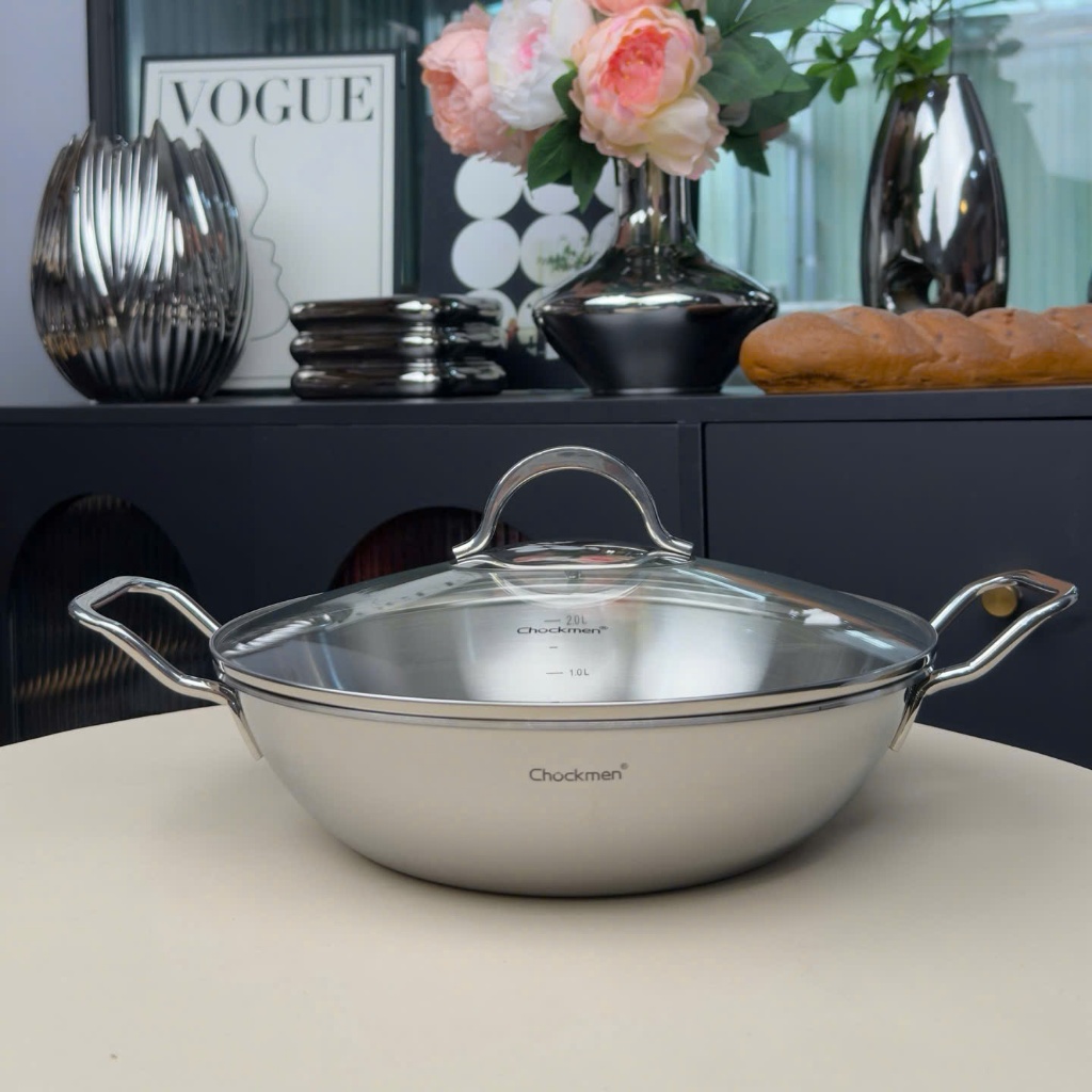 Chảo Xào Rán Sâu Lòng Hai Quai Chockmen size 26cm Chảo Rán Bếp Từ CKM636