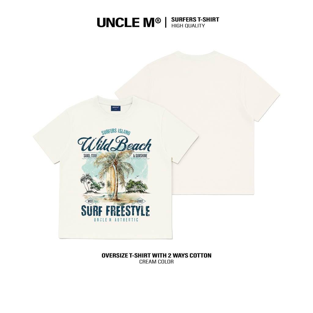 Áo thun local brand cổ tròn Uncle M cotton 100% nam nữ Unisex in