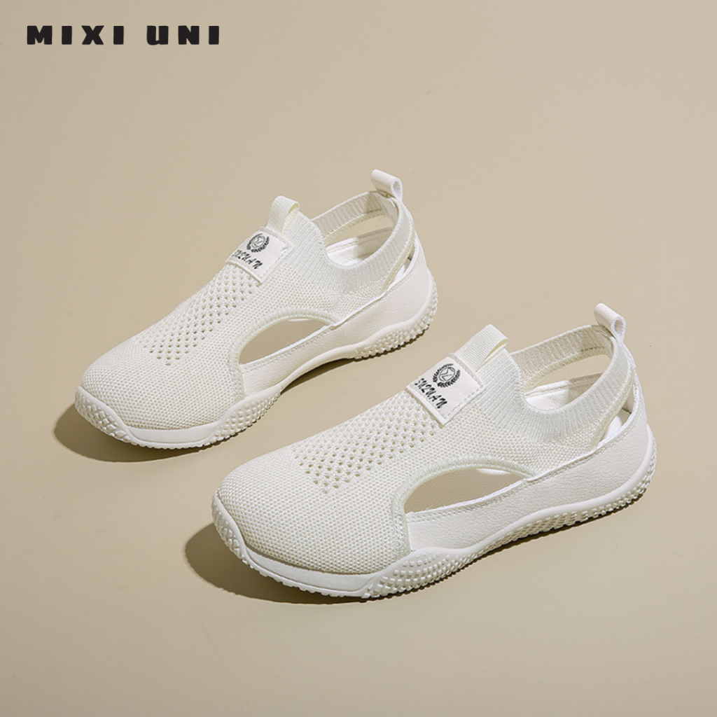 MIXI UNI - Giày thể thao nữ hở eo thoáng khí, giày đi bộ siêu nhẹ thời trang dạo phố đi học đi làm