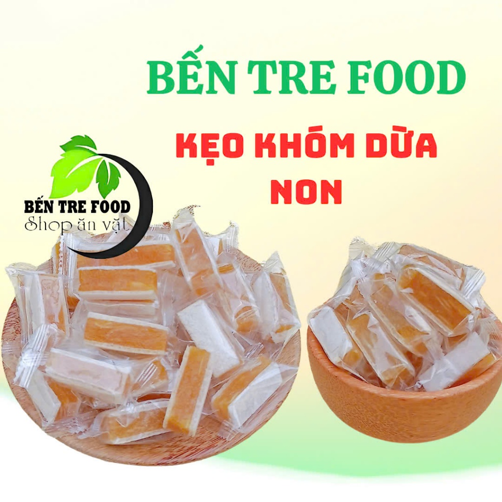 Kẹo khóm dừa non mềm dẻo ít đường vị chua ngọt đóng túi zip