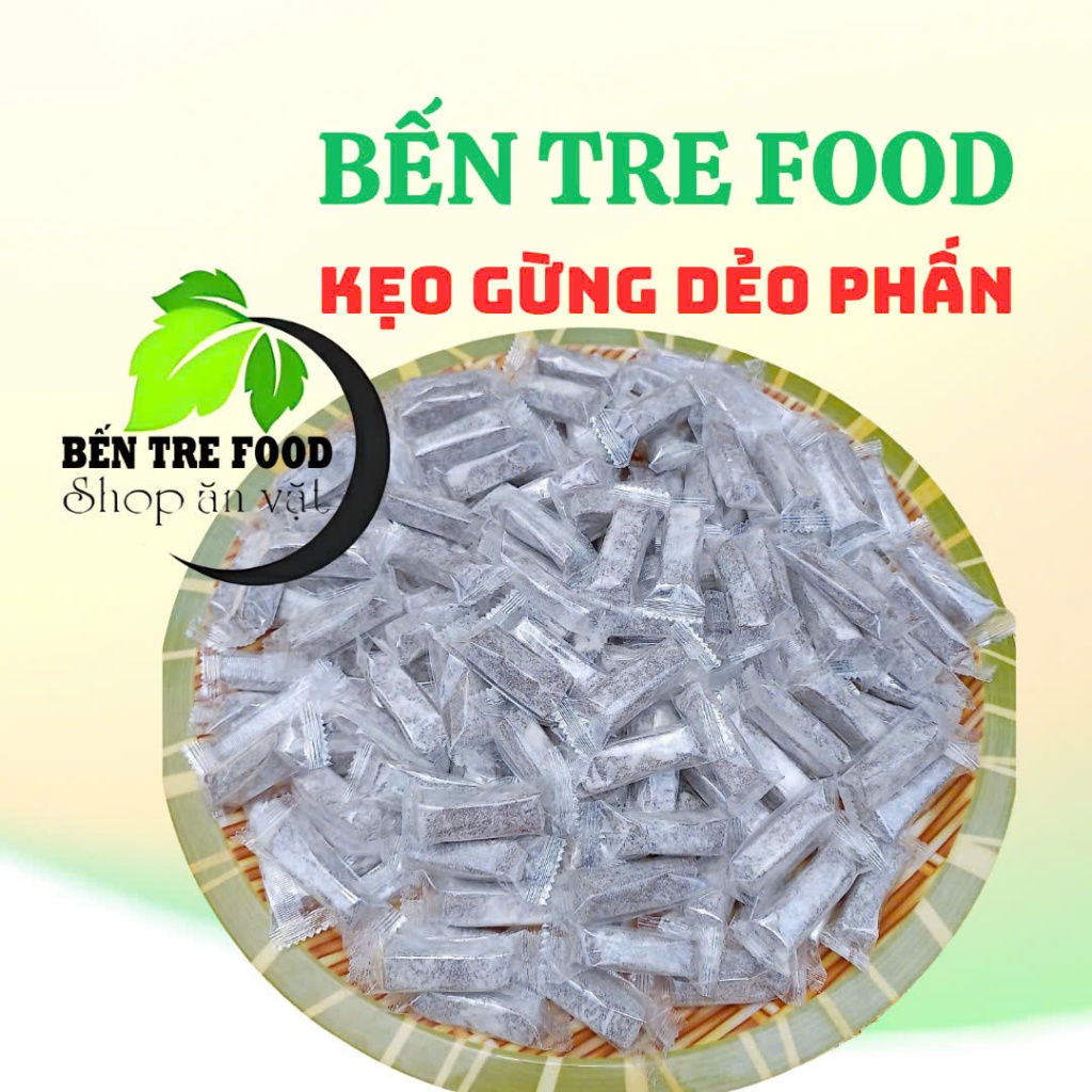 (75K/KG) Kẹo gừng dẻo cay mềm dẻo ít đường túi zip 1kg đồ ăn vặt
