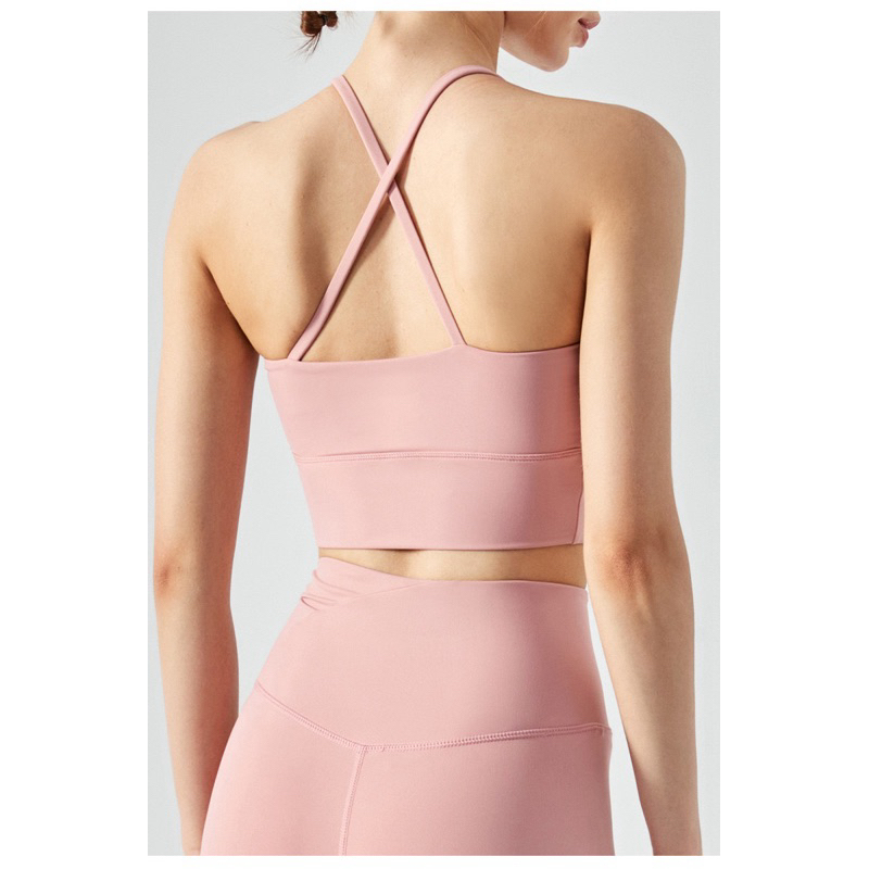 Bra Top Cổ Nhún Trước FitHer – Dáng Halter Cực Trendy (sẵn mút)