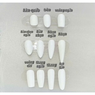 (Tặng hộp,keo MxBon) Nail Box mắt mèo ánh trăng, gắn charm, hồng, ombre trắng gạo đầu móng M112