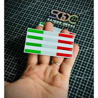 Tem Sticker Nổi Phản Quang Trang Trí Mẫu Cờ Ý, Có Thể Dán & Tinh Chỉnh Nhiều Vị Trí |SGDC - 1 Cái|