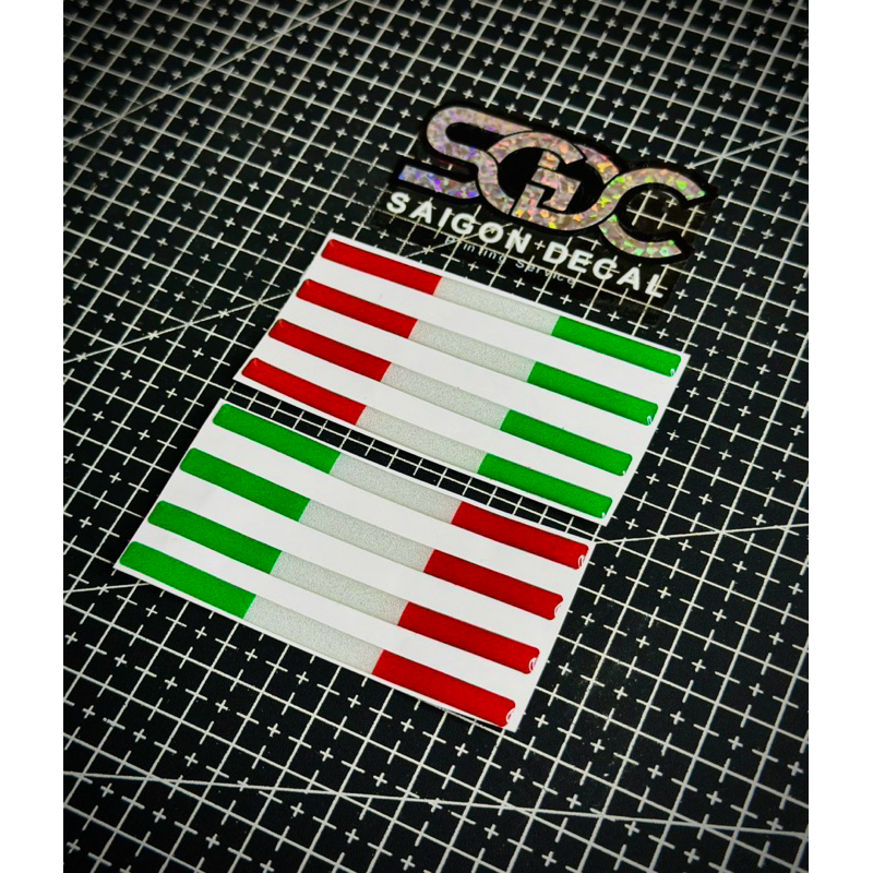 Tem Sticker Nổi Phản Quang Trang Trí Mẫu Cờ Ý, Có Thể Dán & Tinh Chỉnh ...