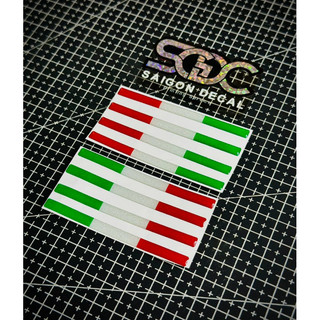 Tem Sticker Nổi Phản Quang Trang Trí Mẫu Cờ Ý, Có Thể Dán & Tinh Chỉnh Nhiều Vị Trí |SGDC - 1 Cái|
