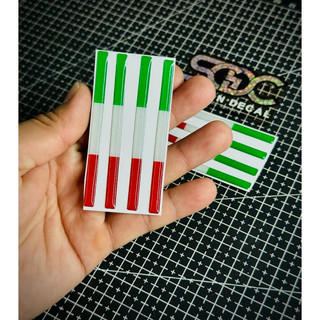Tem Sticker Nổi Phản Quang Trang Trí Mẫu Cờ Ý, Có Thể Dán & Tinh Chỉnh Nhiều Vị Trí |SGDC - 1 Cái|