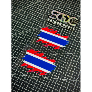 Tem Sticker DTF Tem Cờ Việt Nam, Cờ Thailand, Cờ Malaysia Dán Trang Trí |SGDC - 1 Cái/Cặp|