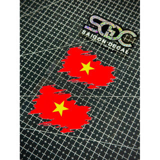 Tem Sticker DTF Tem Cờ Việt Nam, Cờ Thailand, Cờ Malaysia Dán Trang Trí |SGDC - 1 Cái/Cặp|