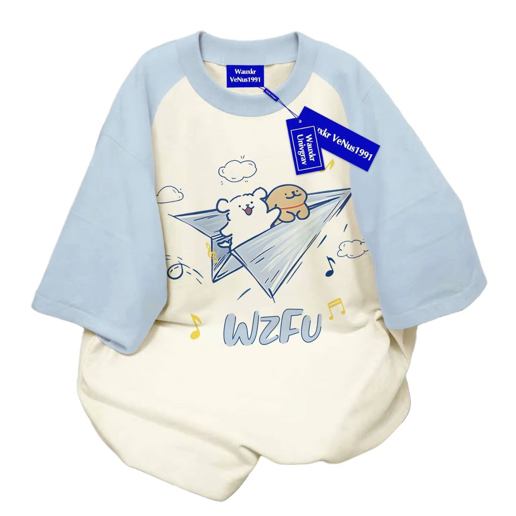 Áo phông chất cotton thoáng mát form rộng tay lỡ - THE ONE free -quanao94