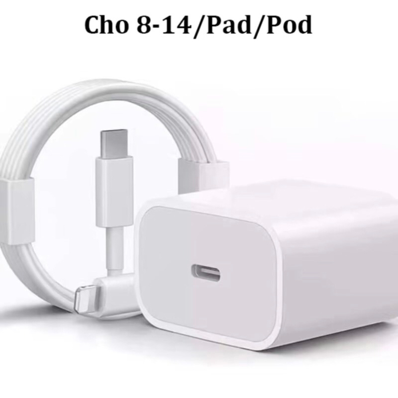 Bộ sạc Iphone cho các dòng máy Ip8-14. Bảo hành 6 tháng
