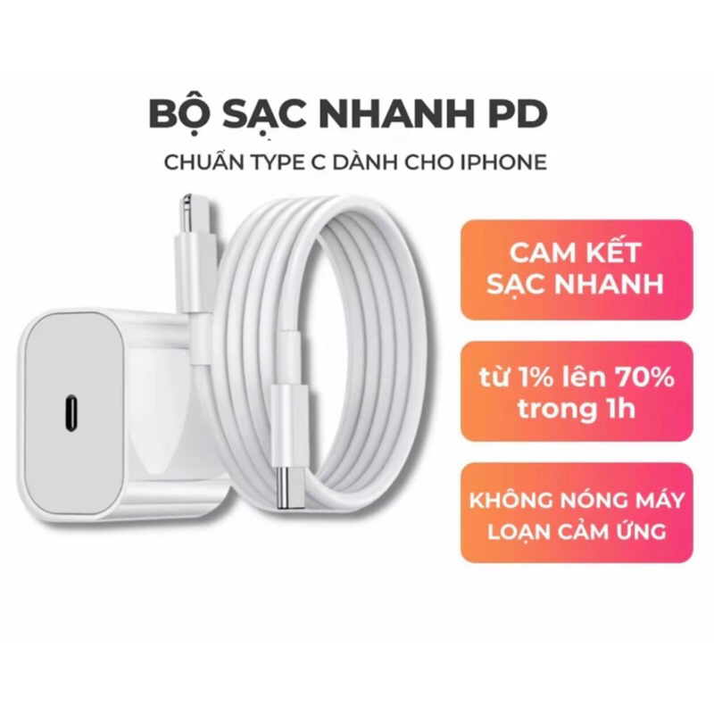 Bộ sạc Iphone cho các dòng máy Ip8-14. Bảo hành 6 tháng