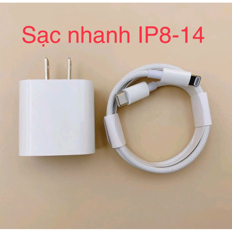 Bộ sạc Iphone cho các dòng máy Ip8-14. Bảo hành 6 tháng