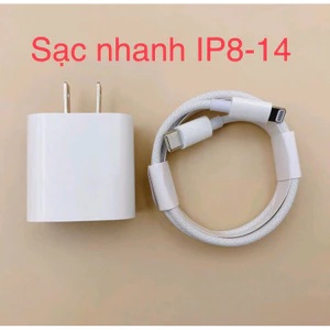 Bộ sạc Iphone cho các dòng máy Ip8-14. Bảo hành 6 tháng