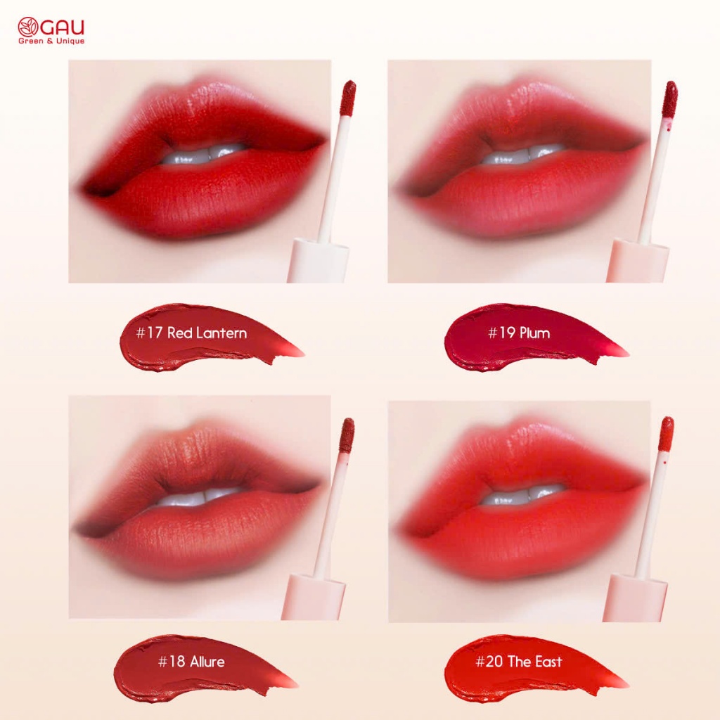 Son Kem Lì Tự Nhiên Chính Hãng Không Chì Mềm Mịn An Toàn GAU Shine 10g