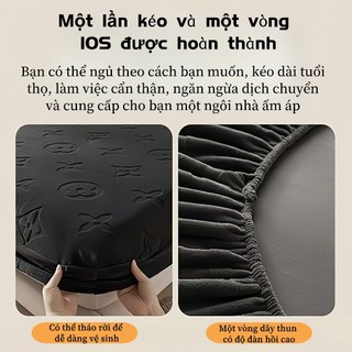 Ga trải giường nhung sữa dày Vỏ phủ giường nhung san hô Bộ 3 món vỏ bảo vệ nệm có lót lông