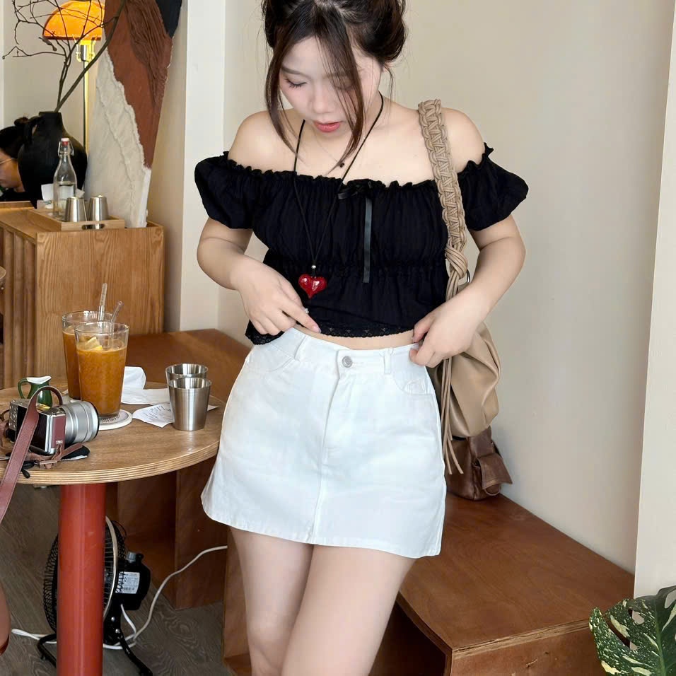 Chân Váy Kaki Dáng Ngắn Có Lót Trong Chân Váy KAKI From Chữ A Basic Cap Cao Tôn Dáng jOOLATE 6674__P0K24